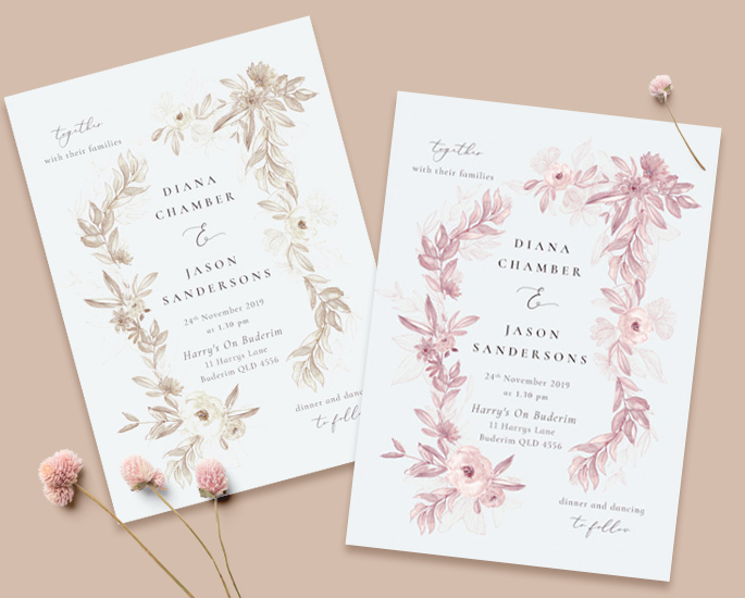 our offering colour papermint custom wedding invitation and stationery design